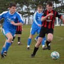 Heslerton Under-16s (blue) v Huntington. Photo by Cherie Allardice
