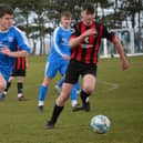 Heslerton Under-16s (blue) v Huntington. Photo by Cherie Allardice