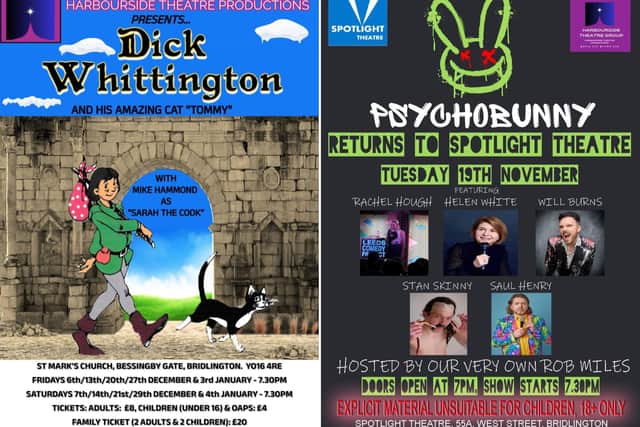 Harbourside Theatre Productions has two exciting events coming up in Bridlington over the next few months.