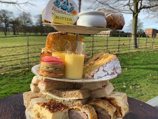 Afternoon Tea, with homemade sandwiches, cakes, and scones