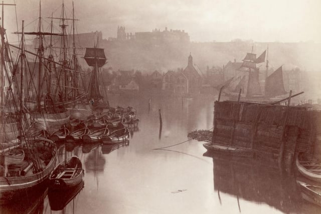 A view of the upper harbour in Whitby, circa 1880. 
(Photo by Frank Meadow Sutcliffe/Hulton Archive/Getty Images)