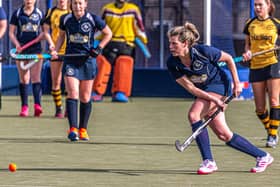 Lisette Lane opened the scoring for Whitby Ladies, who surged into a 4-2 lead at Northumbria, but ended up losing 5-4.   Photo by Brian Murfield