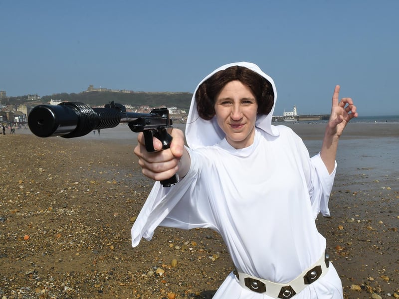 Victoria Sheldon as Princess Leia in 2018.
