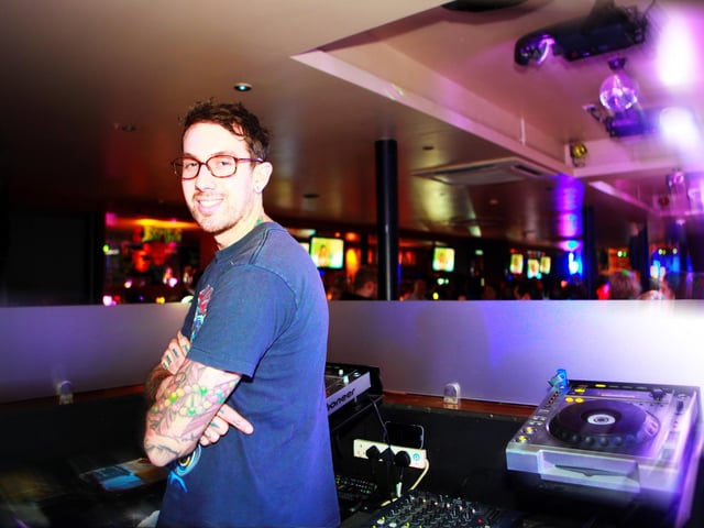 DJ SimCard hitting the deck's in Blue Lounge.