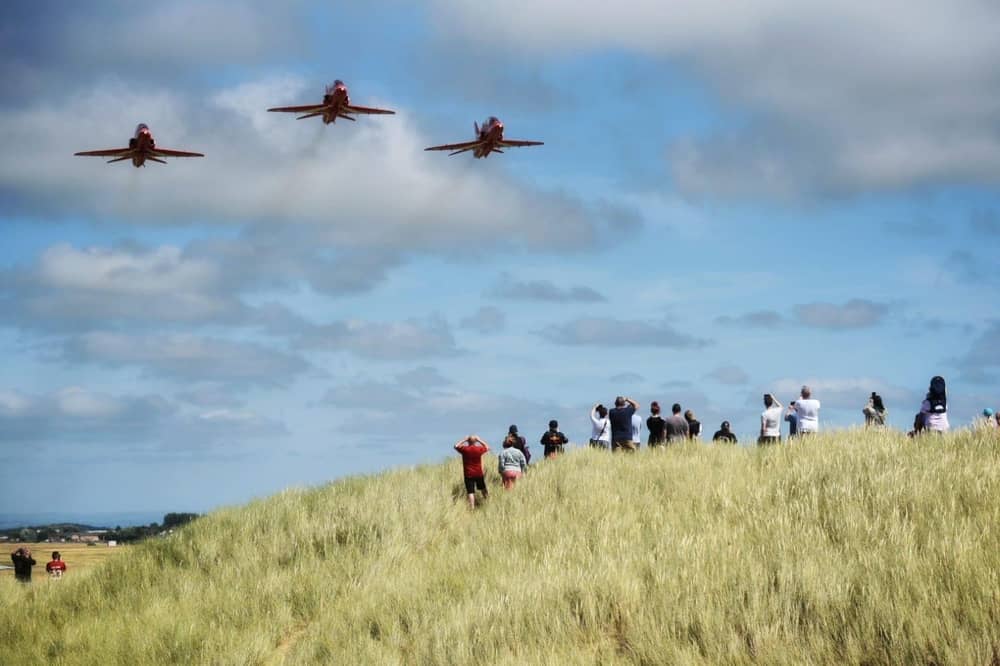 The Red Arrows as they headed to Southport Air Show.