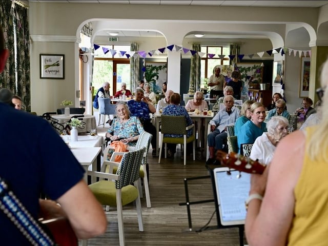 Residents and guests at Plaxton Court