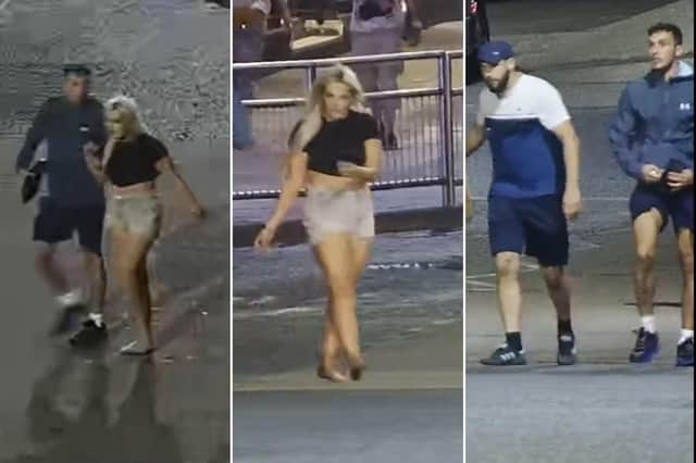 Officers have released CCTV images of three people they would like to speak to following the incident