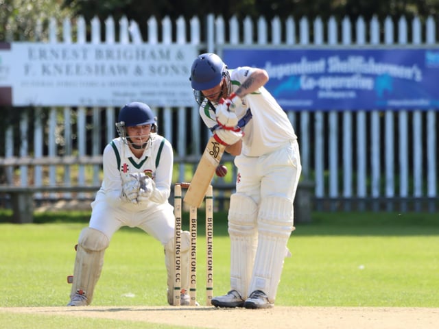 Bridlington CC on the defensive against Flixton.