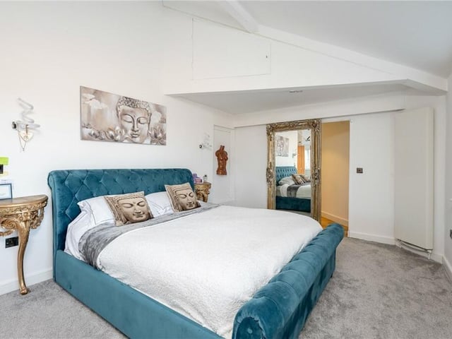 One of the property's three double bedrooms.