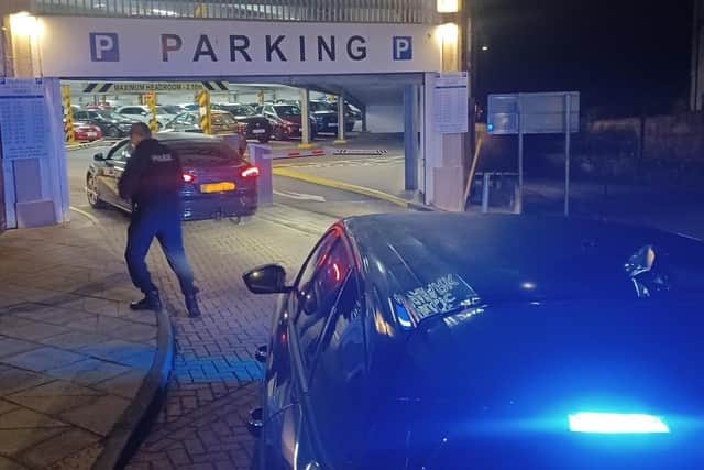 Police seized the vehicle which was being driven without insurance