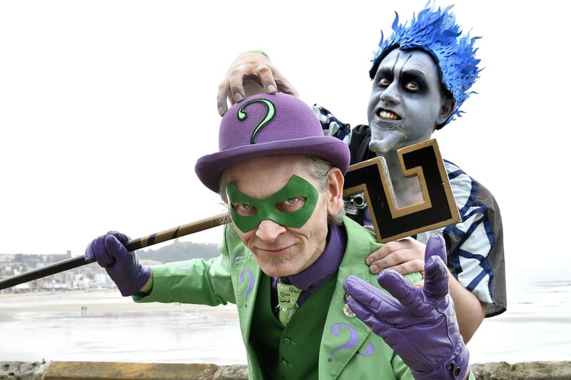 The Riddler Chris Kemp with Hades James Wilkinson in 2019.