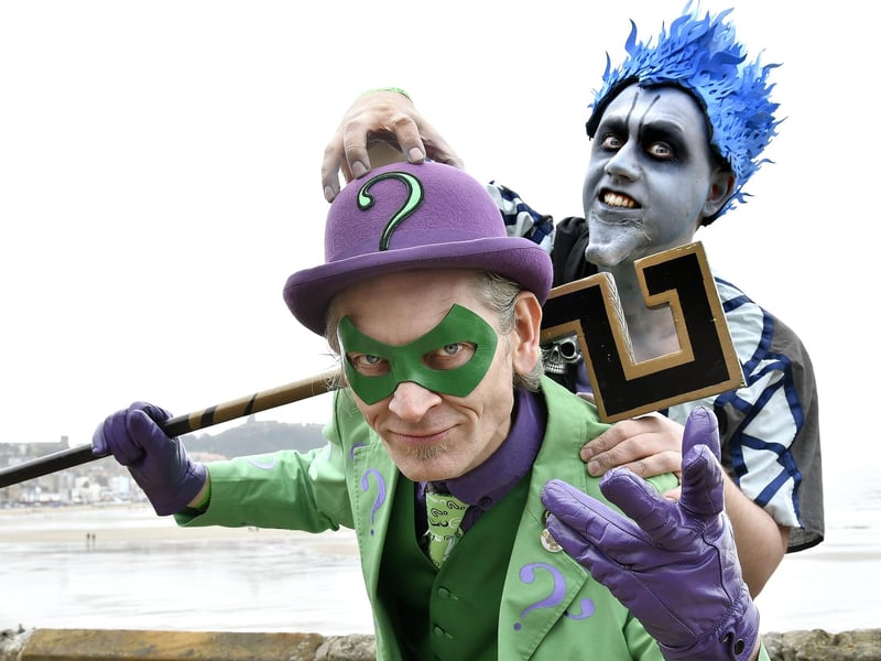 The Riddler Chris Kemp with Hades James Wilkinson in 2019.