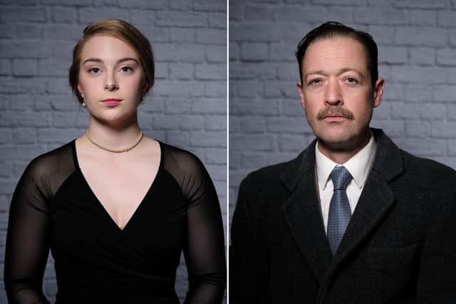 Kenzie Greenwood and Ivan Hall, who play Laura Warwick and Michael Starkwedder.