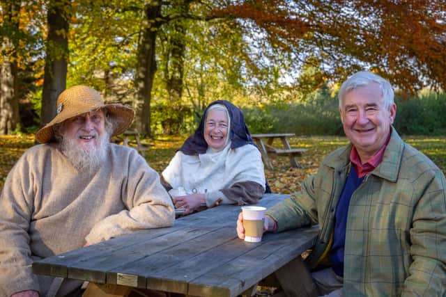 TV vet Peter Wright (right), who officially launched the horse trail. photo: Valerie Mather