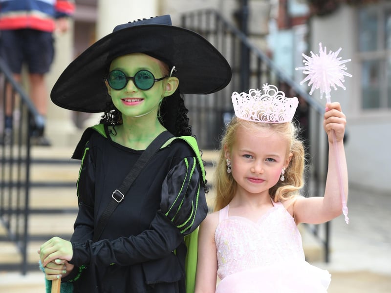 Characters in the fancy dress parade. photo: Gerard Binks