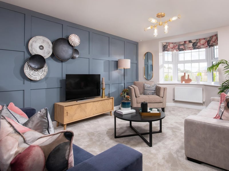 Living area in one of the Kirkdale homes.