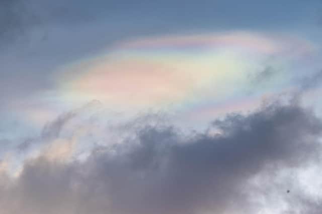 Rainbow clouds seen over Whitby, picture by Deborah McCarthy.