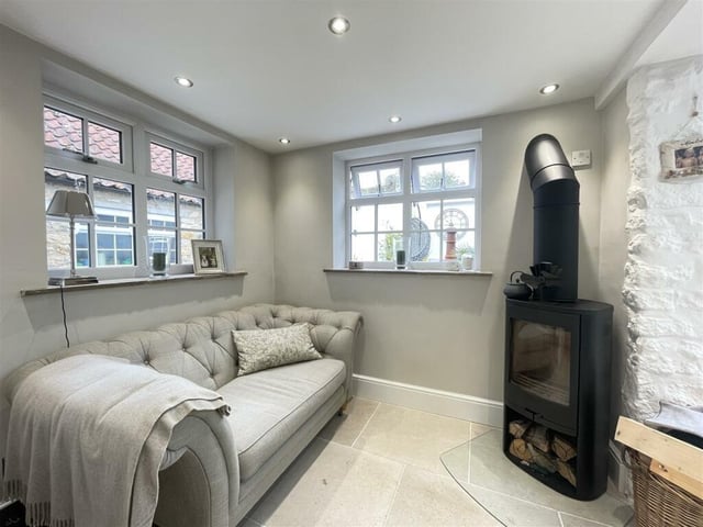A snug area, with warming stove.