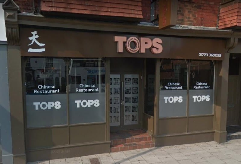 Tops, located on Falsgrave Road, was ranked as the top Chinese restaurant in the Scarborough area.