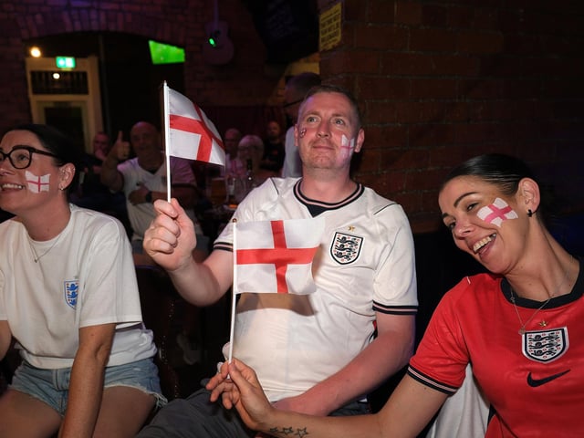 Cheering at The Sports Bar on Castle Road. photo: Richard Ponter