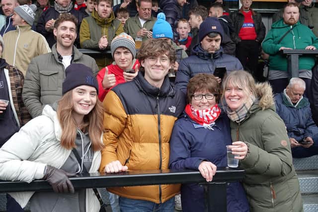 Boro supporters watch their team earn a late win against Buxton.