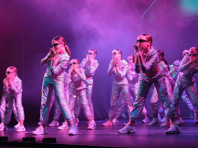 Youngsters performing in the showcase production.