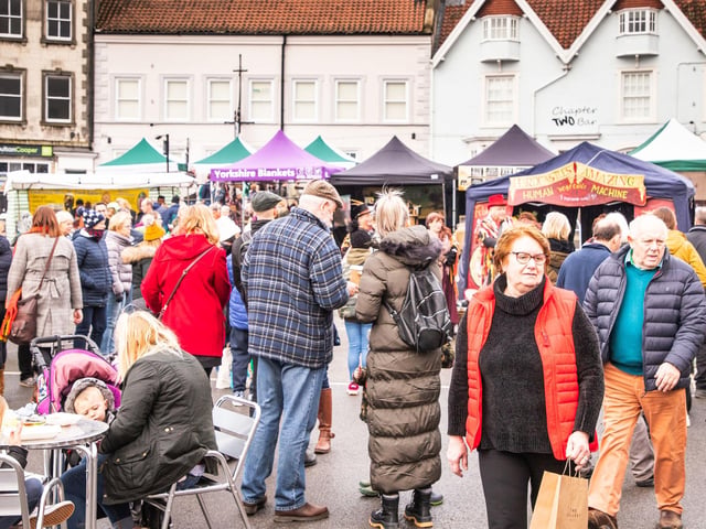Shoppers at the Christmas market in Malton.
picture: Richard Ponter