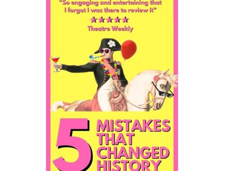 5 Mistakes That Changed History is coming to Bridlington Spa on September 26. We all make mistakes, but rarely do they change the course of history. 5 Mistakes That Changed History is a hilarious historical storytelling show performed by historian and comedian, Paul Coulter, about five people and how their mistakes (big and small!) changed the world. Blending history, storytelling and comedy the show has been a smash-hit, sell-out success on the comedy festival circuit, selling out both Edinburgh Festival Fringe and Adelaide Fringe Festival twice in 2023 and 2024.