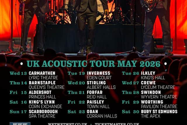 An Intimate Acoustic Evening with Wet Wet Wet comes to Scarborough on 17th May