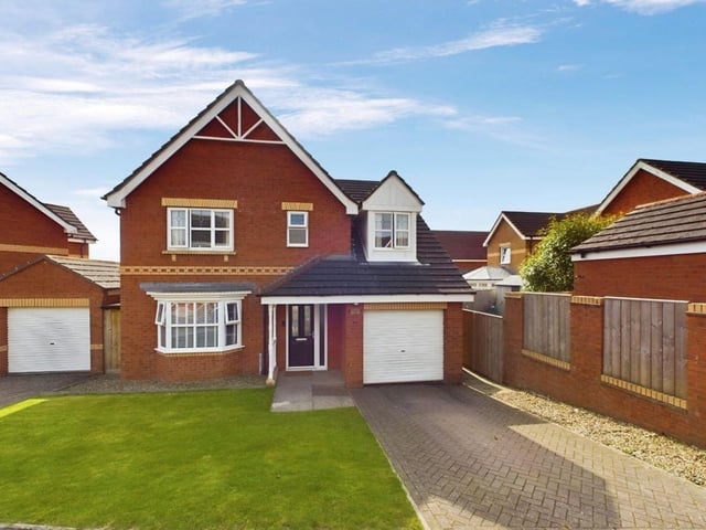 The four bedroom detached house is for sale with Hunters for £340,000.