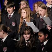 The choir singing