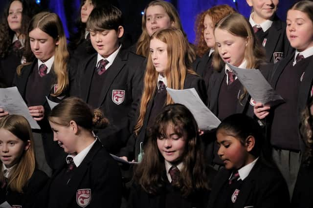 The choir singing