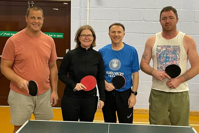 Premier Club Penguins: from left, Rob Ottaway, Jen Fell, Nigel Fell and Andrew Payne.
