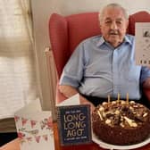 103 year old Edgar Styan celebrated his birthday with a beautiful birthday cake and surrounded from birthday cards from his family and friends.