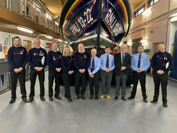Bridlington RNLI lifeboat volunteers receive the King’s Coronation Medal - Image: Bridlington RNLI