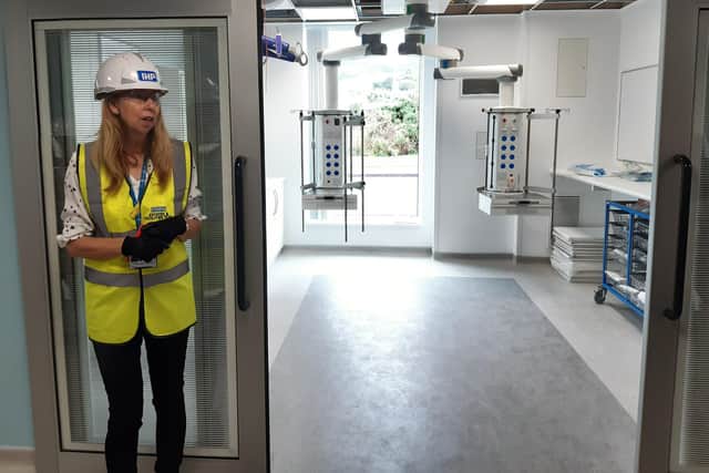 Patient room in the UECC.