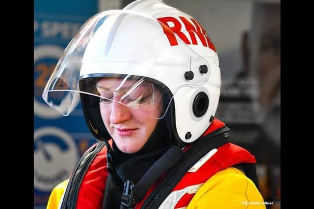 Volunteer Crew Member, Kristina Batalina, who went on her first operational rescue on Sunday September 3. Photo: RNLI/Mike Milner