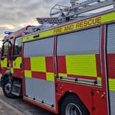 Police and Firefighters attended the car fire on Friday evening