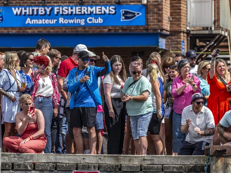 Plenty of support for the rowing teams. photo: Brian Murfield