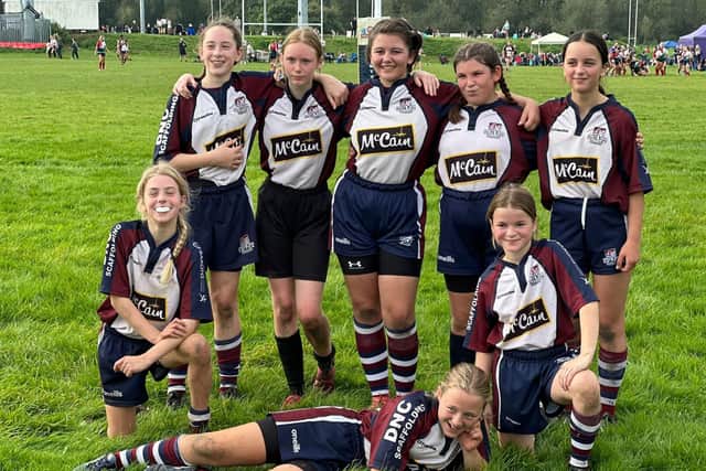 The new Scarborough RUFC Girls Under-12s team showed great promise for the future at Sandal.