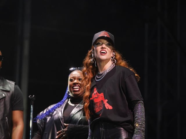 Singer Jess Glynne at the second of this summer's series at the Open Air Theatre.
