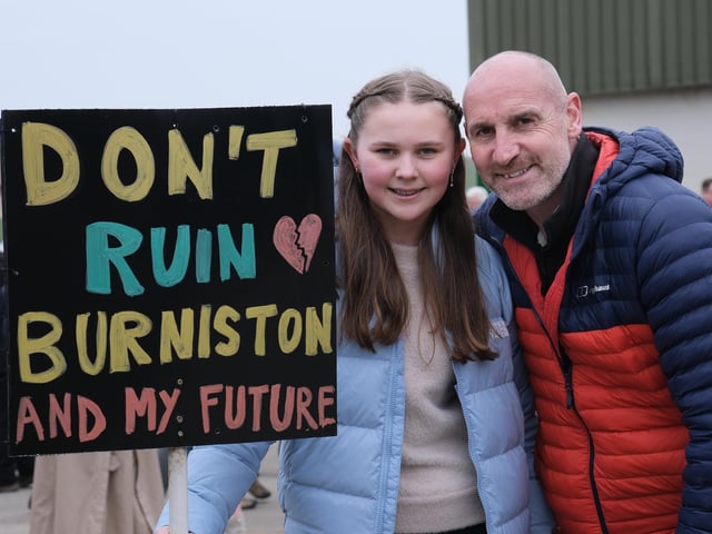 Daughter and Dad at the march. picture: Richard Ponter