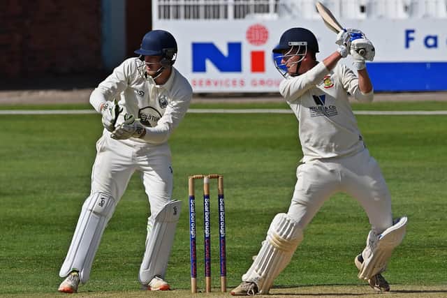 Will Hutchinson struck a sparkling 84 in Flixton's loss to Filey. Photo by Simon Dobson. Photo by Simon Dobson.