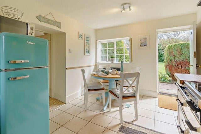 A sunny spot for the breakfast table in the kitchen.