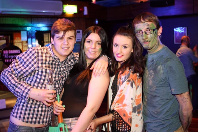 Gaz, Rachel, Laura and Adamo in Blue Lounge.