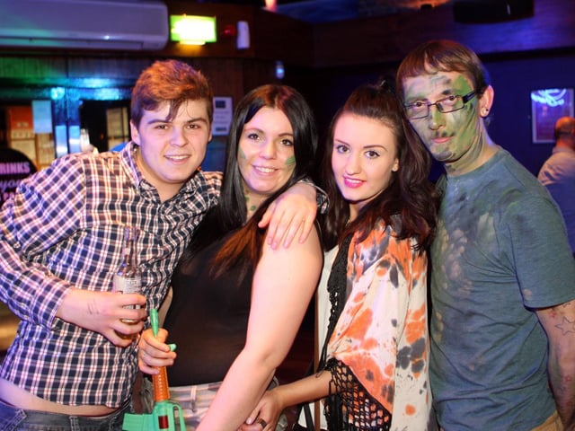 Gaz, Rachel, Laura and Adamo in Blue Lounge.