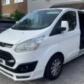 The white van stolen from Sleights, near Whitby, on February 8.