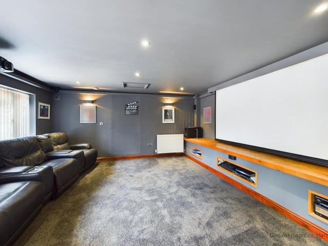 The well equipped cinema room.