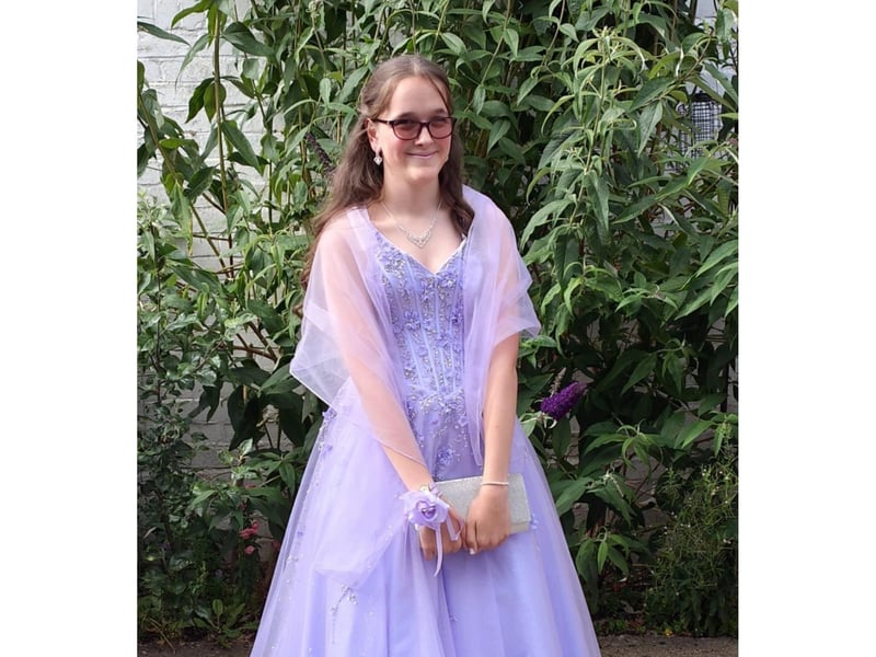Carrieanne Walkington from Hornsea School prom is looking lovely in lilac.