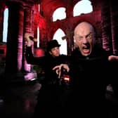 More fun with the Dracula performance set within the abbey ruins.
picture: Richard Ponter